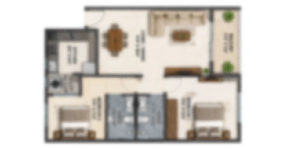 Gami Orelia 2 BHK Floor Plans